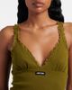 Miu Miu Miu Miu Lace-trimmed pointelle cotton minidress - 3