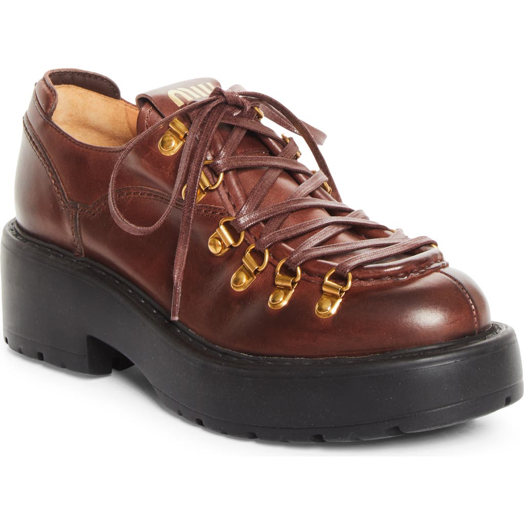 Miu Miu Miu Miu Lace-Up Platform Chukka Boot