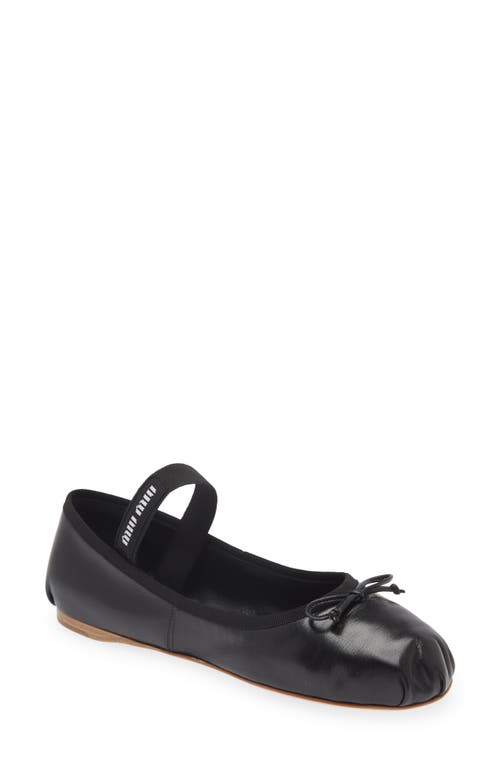 Miu Miu Miu Miu Lea Logo Ballerina Flat