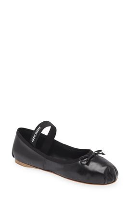 Miu Miu Miu Miu Lea Logo Ballerina Flat