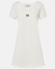 Miu Miu Miu Miu Leather-trimmed cotton jersey minidress - 1