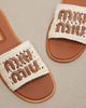Miu Miu Miu Miu Leather-trimmed crochet slides - 6