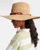 Miu Miu Miu Miu Leather-trimmed raffia sun hat - 2