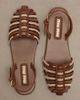 Miu Miu Miu Miu Leather and suede slingback fisherman sandals - 4