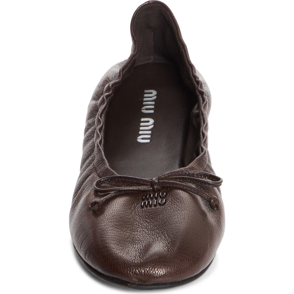 Miu Miu Miu Miu Leather Ballerina Flat