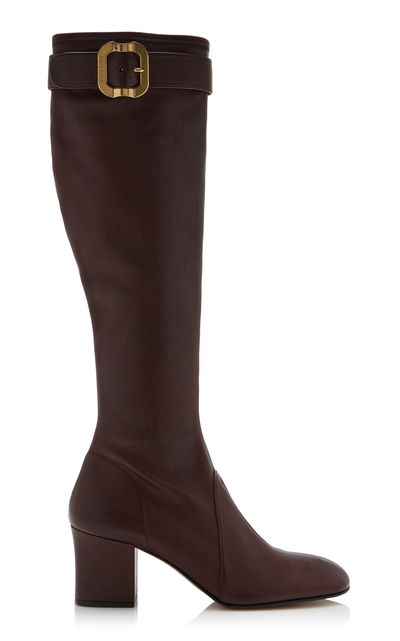Miu Miu Miu Miu Leather Knee Boots Brown IT 39