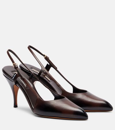 Miu Miu Miu Miu Leather slingback pumps