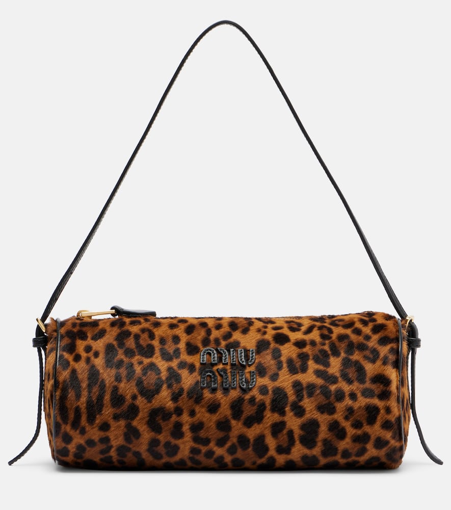 Miu Miu - Leopard-print calf hair shoulder bag