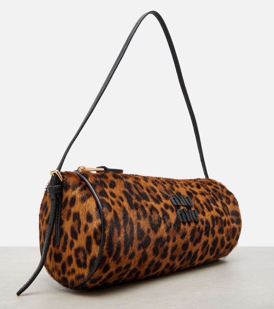 Miu Miu - Leopard-print calf hair shoulder bag