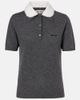 Miu Miu Miu Miu Logo cashmere polo shirt - 1