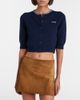 Miu Miu Miu Miu Logo cropped cotton cardigan - 2