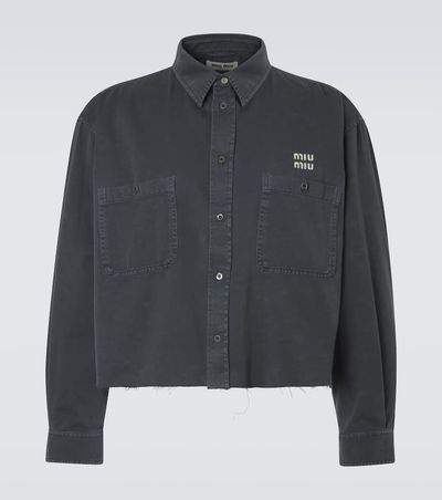 Miu Miu Miu Miu Logo denim shirt