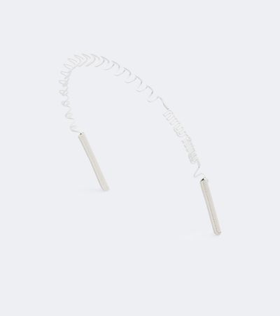Miu Miu Miu Miu Logo leather-trimmed headband