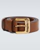 Miu Miu Miu Miu Logo leather belt - 1