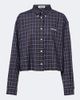 Miu Miu Miu Miu Logo plaid cotton shirt - 1