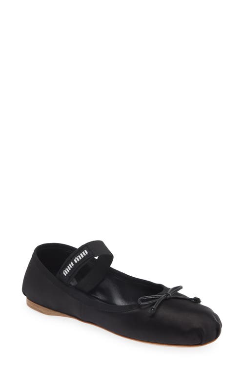 Miu Miu Miu Miu Logo Strap Ballet Flat