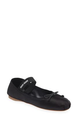 Miu Miu Miu Miu Logo Strap Ballet Flat