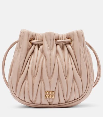 Miu Miu Miu Miu MatelassÃ© leather clutch