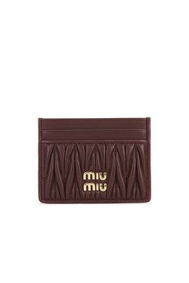 Miu Miu Miu Miu Matelasse Card Holder