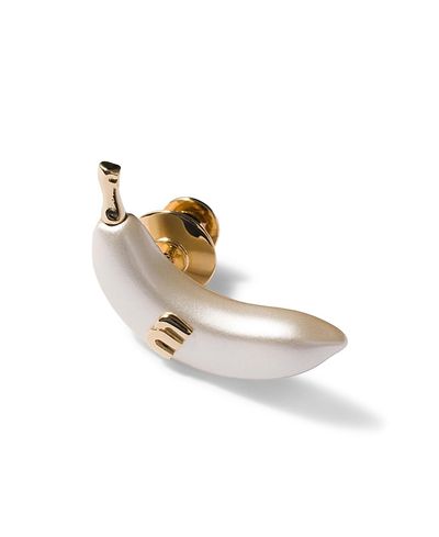 Miu Miu Miu Miu Metal Brooch, 1.18 H