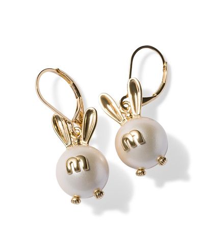 Miu Miu Miu Miu Metal Bunny Earrings with Pendant