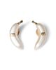 Miu Miu Miu Miu Metal Earrings, Gold/Cream - 1