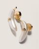Miu Miu Miu Miu Metal Earrings, Gold/Cream - 2