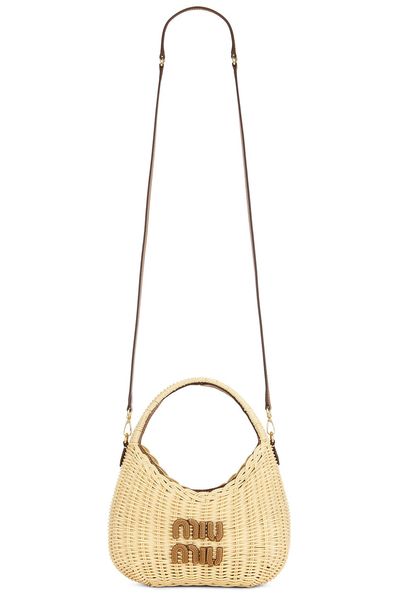 Miu Miu Miu Miu Midollino City Calg Top Handle Bag