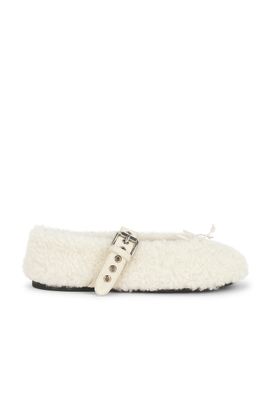 Miu Miu Miu Miu Montone Winter Ballerine Flat