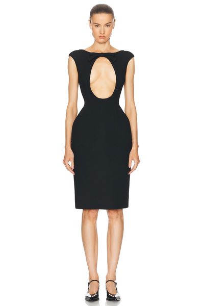 green emerald velvet dress Miu Miu