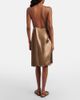 Miu Miu Miu Miu Open-back satin minidress - 5