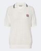 Miu Miu Miu Miu Open-knit cotton polo shirt - 1