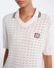 Miu Miu Miu Miu Open-knit cotton polo shirt - 3