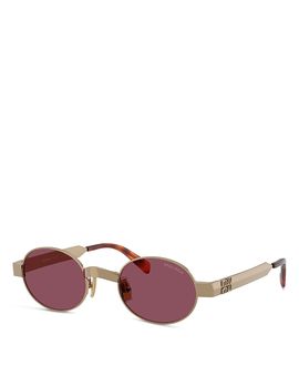 Miu Miu Miu Miu Oval Sunglasses, 47mm