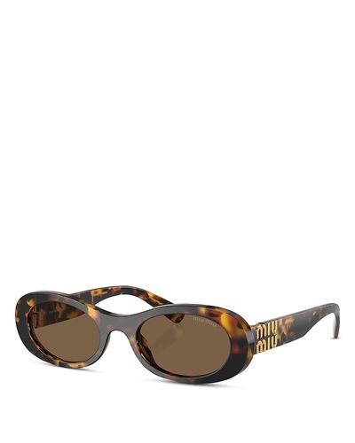 Miu Miu Miu Miu Oval Sunglasses, 50mm
