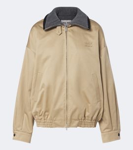 Miu Miu Miu Miu Padded cotton twill blouson jacket