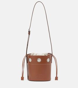 Miu Miu Miu Miu Perforated leather bucket bag