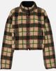 Miu Miu Miu Miu Plaid cropped fleece jacket - 1