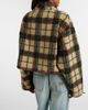 Miu Miu Miu Miu Plaid cropped fleece jacket - 5
