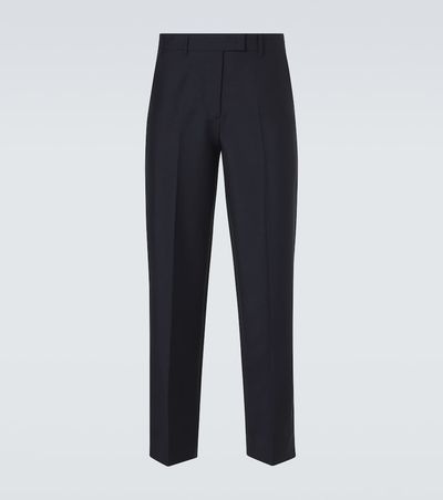 Miu Miu Miu Miu Pleated mohair and wool straight-leg pants
