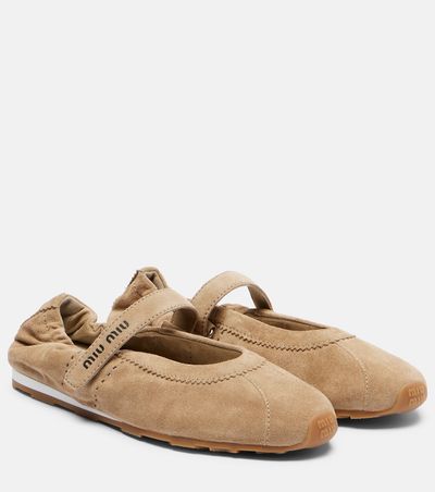 Miu Miu Miu Miu Plume suede ballet flats