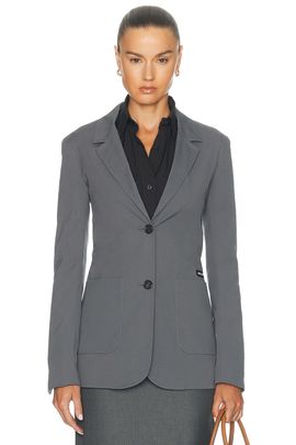 Miu Miu Miu Miu Popeline Stretch Washed Blazer
