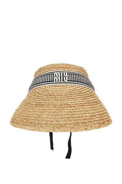 Miu Miu Miu Miu Rafia Nastro Visor Hat