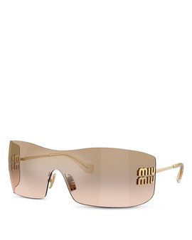 Miu Miu Miu Miu Rectangular Shield Sunglasses, 144mm