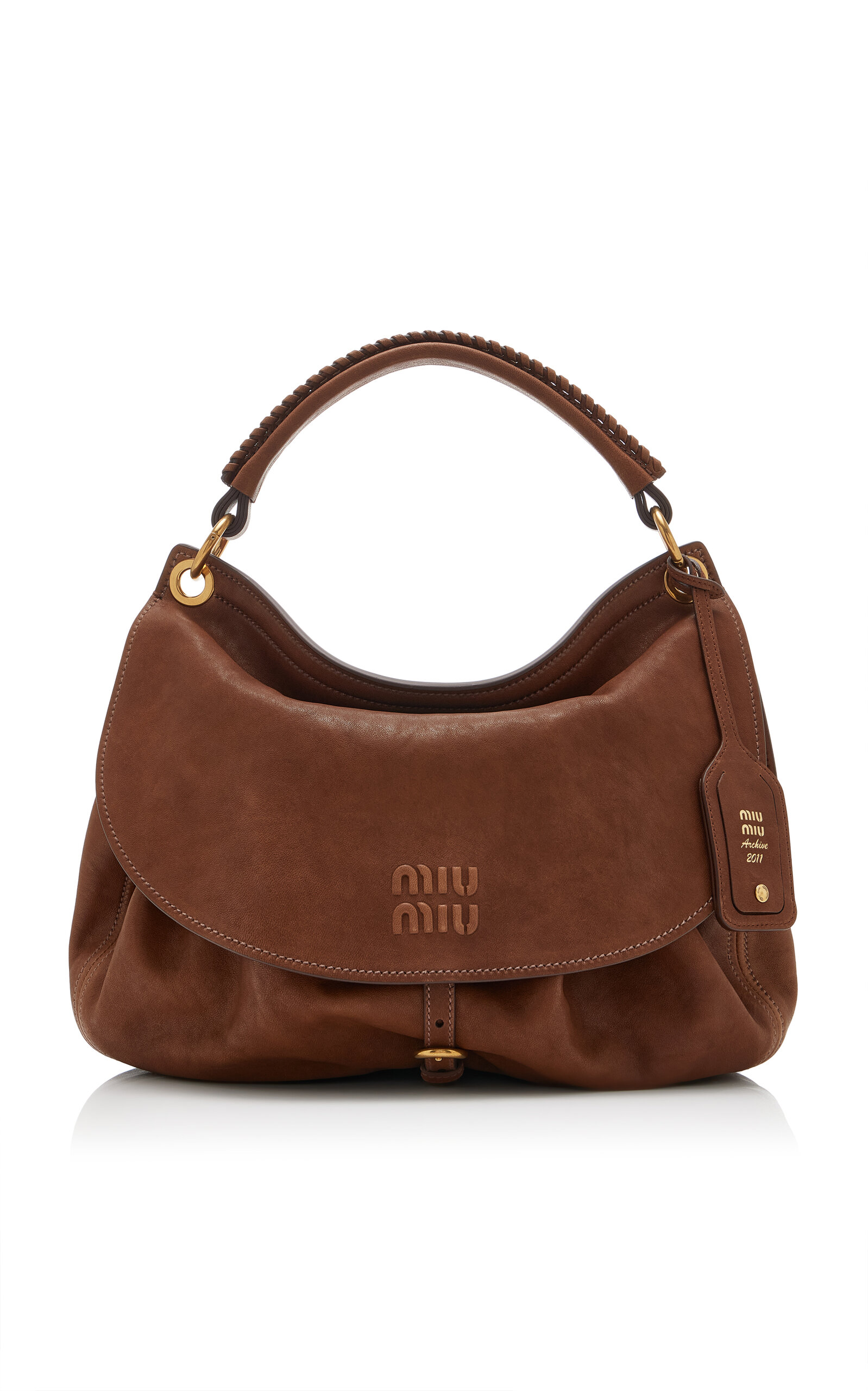 Miu Miu Miu Miu RendezVous Leather Shoulder Bag