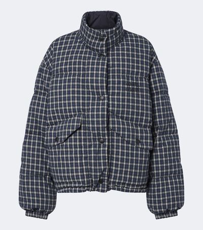 Miu Miu Miu Miu Reversible checked cotton flannel down jacket