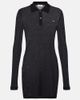 Miu Miu Miu Miu Ribbed-knit cotton jersey polo dress - 1