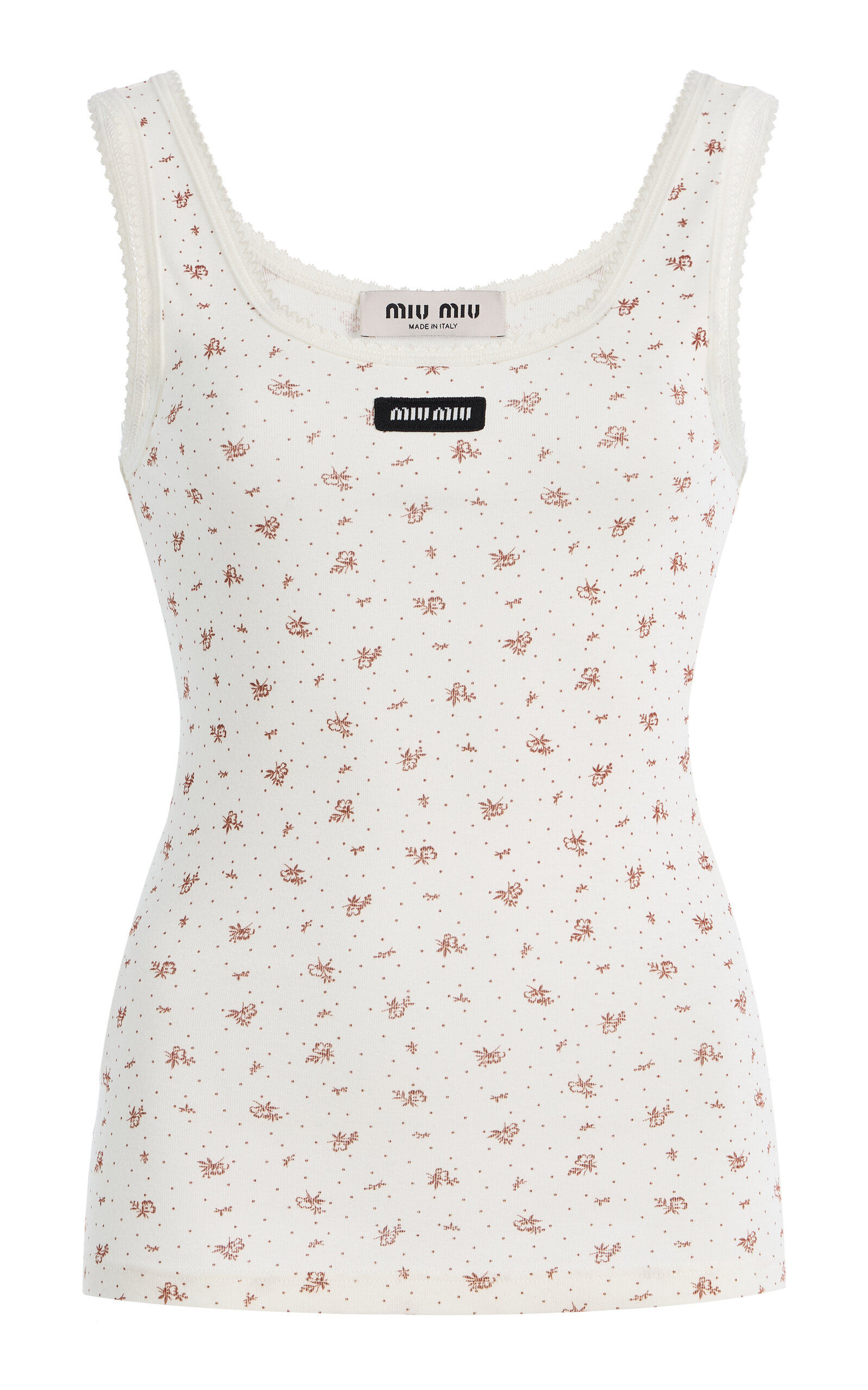 Miu Miu - Ribbed Cotton Tank Top