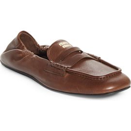 Miu Miu Miu Miu Ruches Leather Loafer