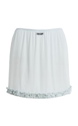 Miu Miu Miu Miu Ruffled SilkCrepe Midi Skirt